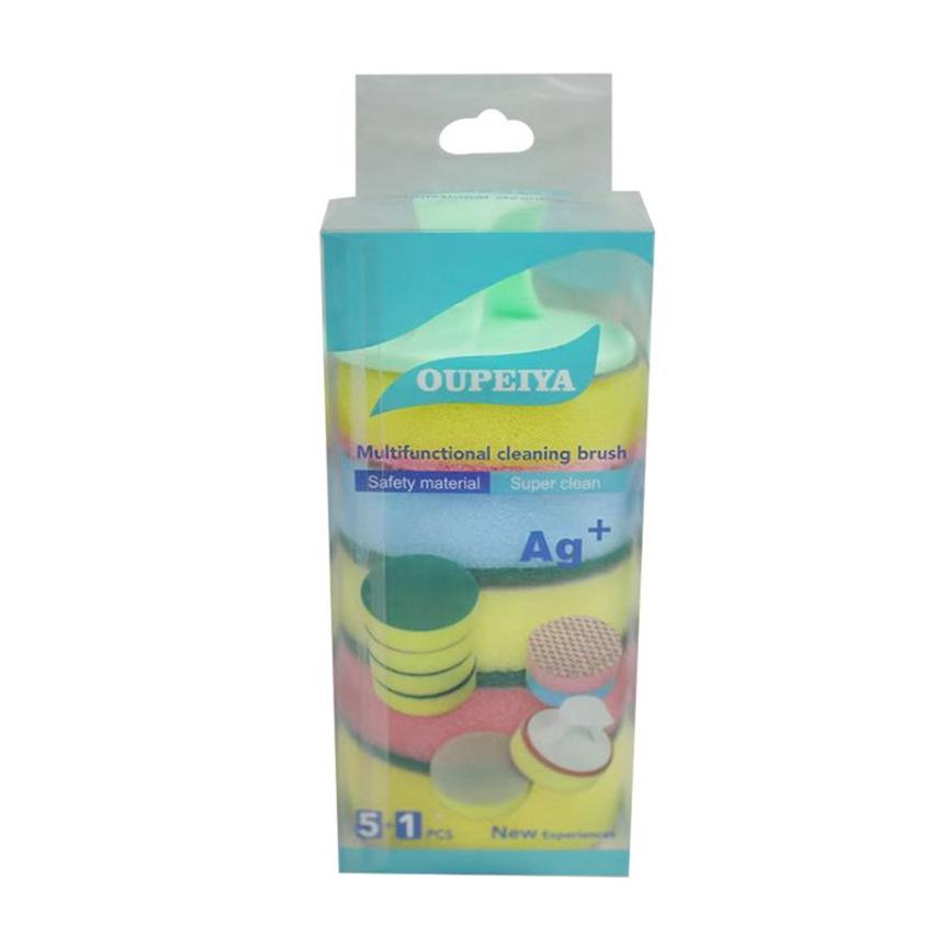 Двусторонняя прочная губка для мытья посуды и чистящая подушечка для уборки кухни