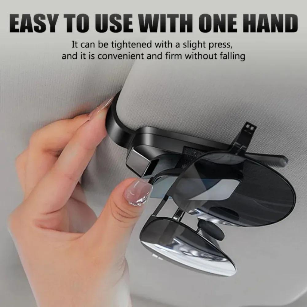 2 Pcs Car Sun Visor Glasses Ticket Card Clip Sunglasses Holder Auto Interior Accessories For Drivers