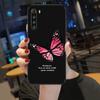 Cute Pink Butterfly Phone Case For Xiaomi Mi 12 11T 10T 9T Lite Pro Ultra Note 10 Poco F3 F4 X4 GT Soft Black Phone Cover