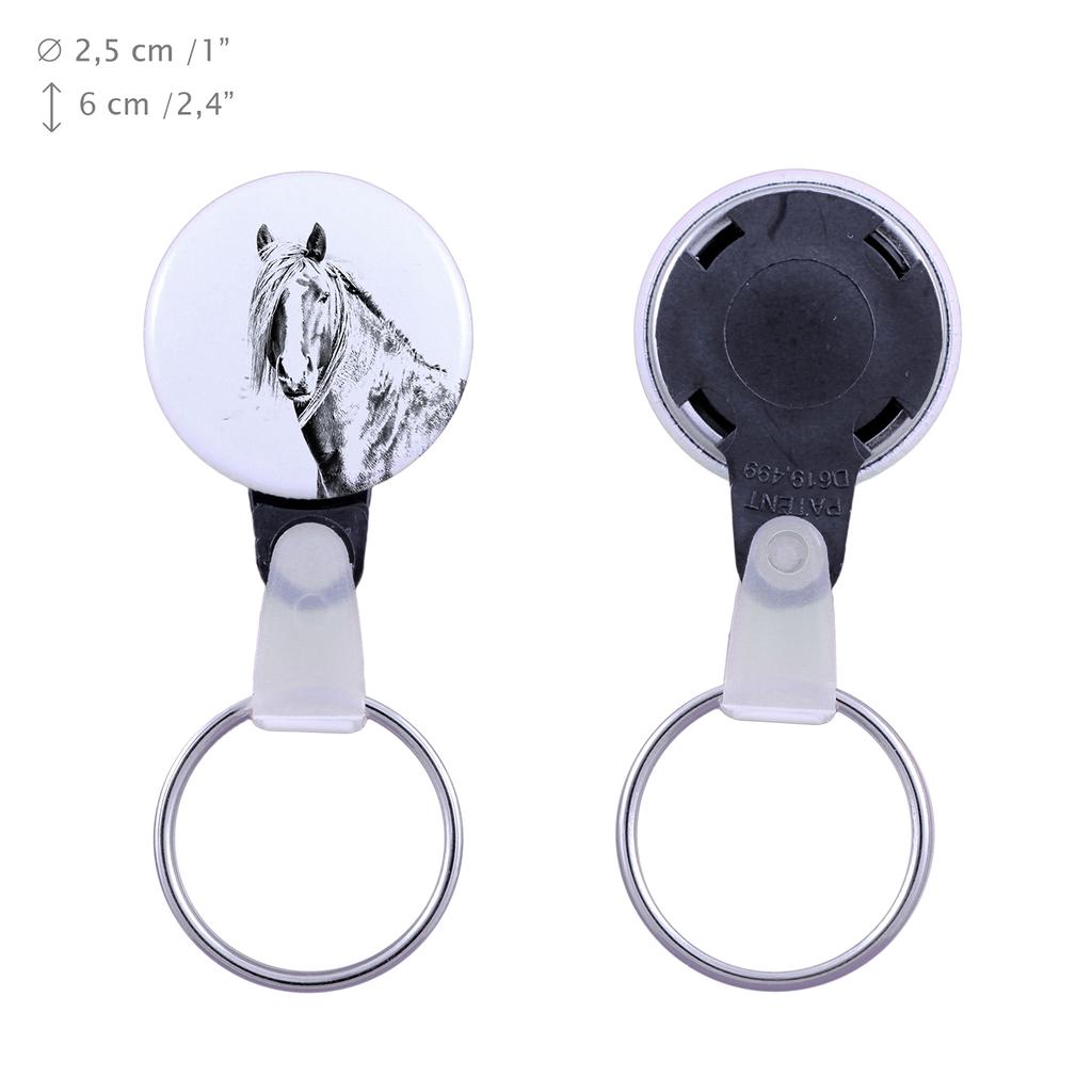 Canadian Horse - Unique Keychain with a Horse Picture, Handmade Product, Light and Handy Pendant from Art-Dog Brand
