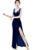 ISLAYCAOLILA DT1 Cecil Dress Royal Cabaret Mini Club Party Long Maxi Deep Sleeveless Women's (L, Blue) - Dress, Dress, Dress, Dress, Tight, Dress,