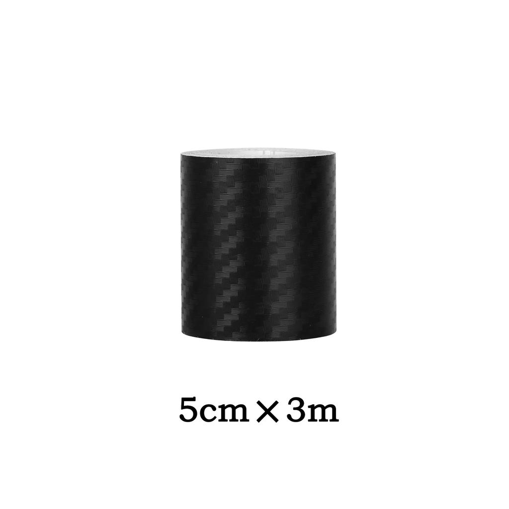 3/5m Rolls Carbon Fiber Car Sticker Anto Door Trunk Protective Strip Auto Door Threshold Anti Scratch Tape Waterproof Decal