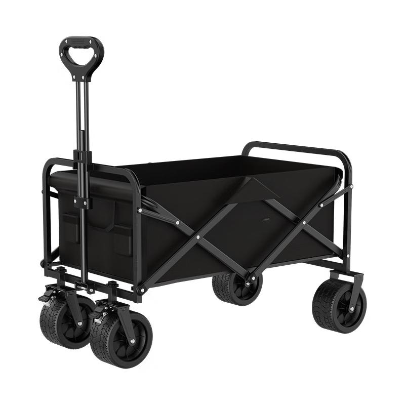 ZISIZ Outdoor Foldable Camping Cart with Table