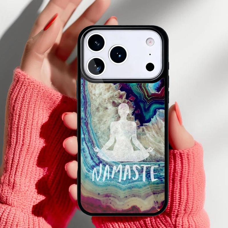 Намасте Закат Индуистский Коврик для Йоги Чехол для Телефона для iPhone 17 Air 16e 15 14 13 Pro Max Задняя Крышка для 12 11 Pro Coque