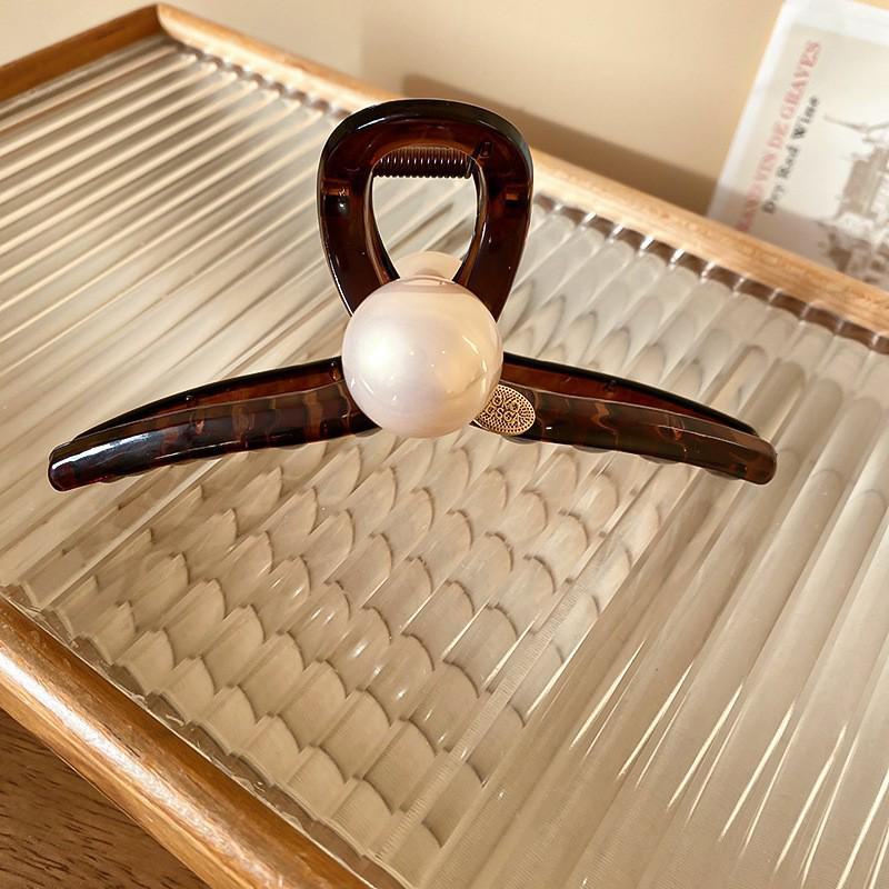 Большая круглая акриловая заколка-шпилька для волос Maillard - универсальная заколка-акула для повседневного использования