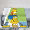 T-The Simpsons Warm Soft Blankets  Girls Boys Plush Throw Blanket Novelty Couch Chair Flannel Bedspread Sofa Bed Cover