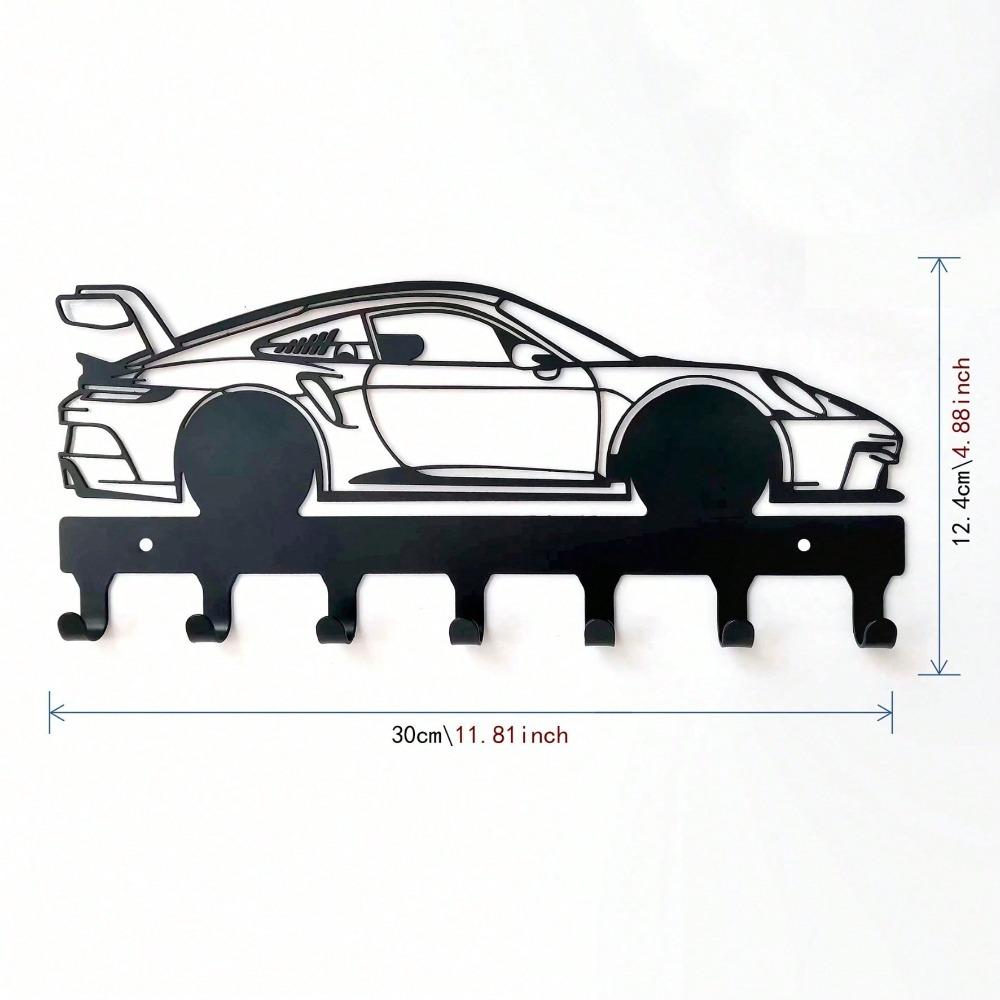 Metal Racing Car Key Holder Wall Decor Storage Rack