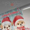 2pcs,Curtains Cute Christmas Puppies Snowflakes Festive Chic Curtain Cloth Prints Light Filtering Curtains Thermal Insulation,
