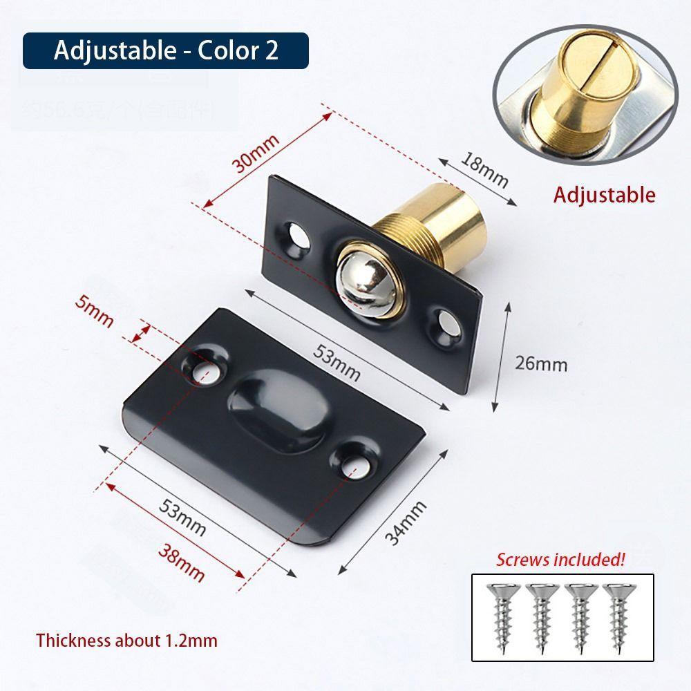 1Set Cabinet Gate Closet Door Ball Catch with Screws Door Latch Set Durable Door Stopper