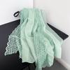 New Linen Lace Cotton Linen Thin Scarf for Women's Literary Versatile Shawl Scarf Silk Scarf Solid Color Scarf
