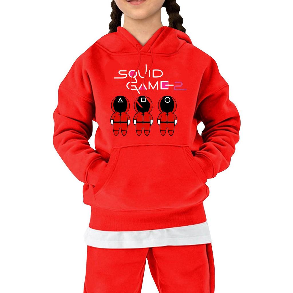 Детские толстовки, свободная спортивная рубашка с капюшоном и принтом, модная спортивная рубашка