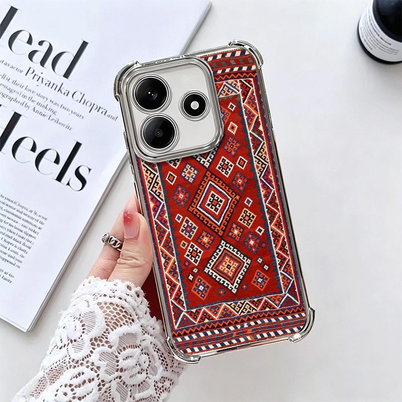 Персидский ковер Цветочный узор Мягкий чехол для телефона для Xiaomi Redmi Note 14 15 Pro Plus 13 12 11S 11T 5G 10 9S 9 Покрытие Противоударный Fu