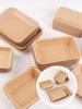 Disposable Food Grade Kraft Paper Lunch Box Waterproof Oil-proof Square Paper Plate Snack Tray Thickened Fruit Barbecue Plate