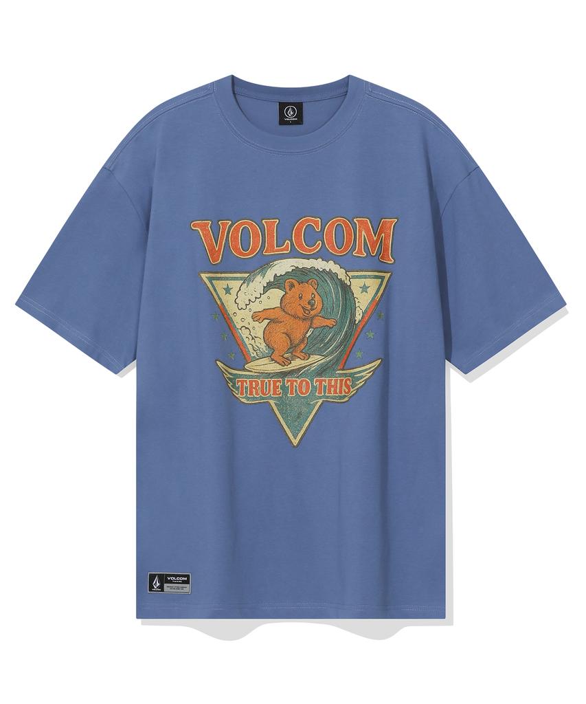 VOLCOM Happy Surfer Oversized Short Sleeve T-Shirt (Vintage Blue)
