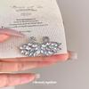 Silver Needle Diamond Swan Stud Earrings - Luxurious, Exquisite and Fashionable for Women