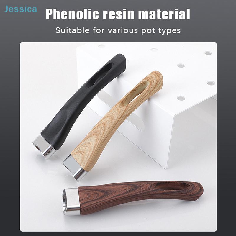 Universal Replacement Pot Handle - Heat-Resistant Wokpan Handle (Woodenblack Styles) Kitchen Cookware Accessory