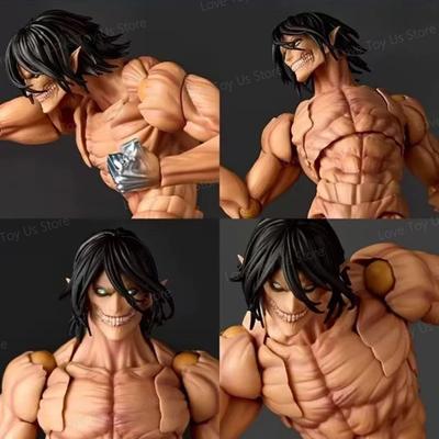 Revoltech Amazing Yamaguchi Атака Титанов Эрен Йегер Эрен Йегер Подвижная ПВХ Фигурка Действия Игрушки Фигурки Коллекция Кукла Премиальное Качество