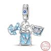 100% 925 Silver Charms Pendant Airplane Beach Sailing Hat Sun Energetic Attractiveness Design For Fine Jewelry Making