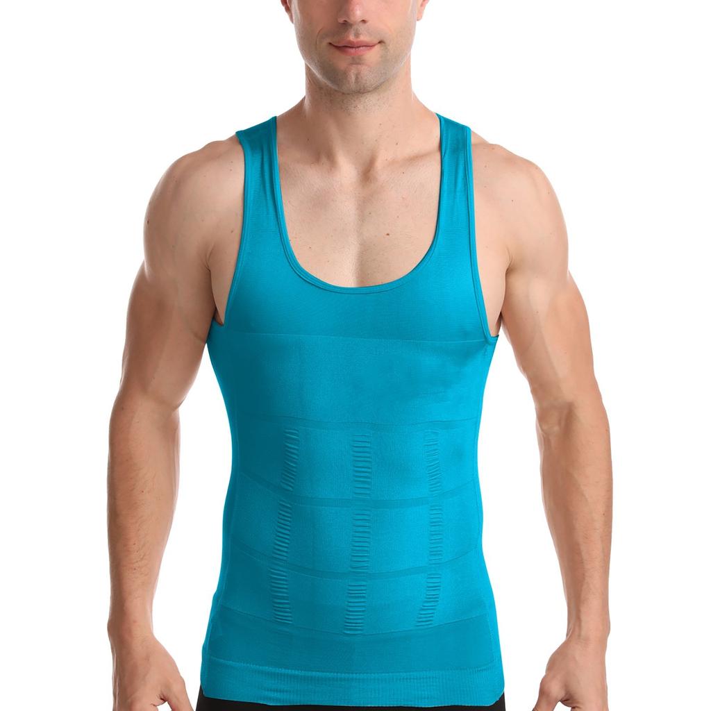 Мужская компрессионная рубашка для похудения, корректирующее белье, майка