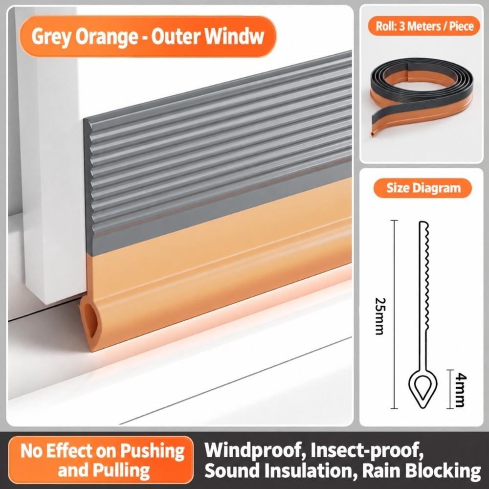 Wind Blocking Sliding Window Seal Strip Flexible TPE Window Sash Gasket Sliding Windows