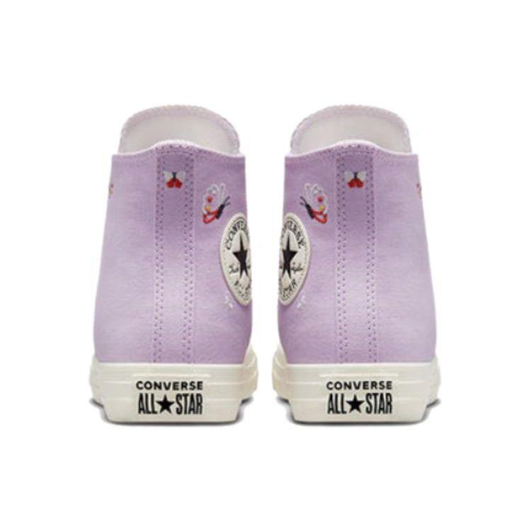 Converse Chuck Taylor All Star High Butterfly Wings женские кроссовки фиолетовые сиренево-дымчатые Egret A05995C