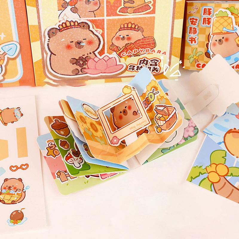 1 комплект канцелярских принадлежностей Kawaii Capybara, мультяшный милый набор канцелярских принадлежностей для сумок, офисные школьные принадлежности, канцелярские принадлежности для студентов, подарки на день рождения