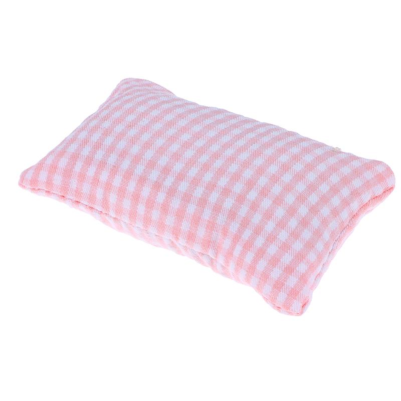1Pcs 1/12 Dollhouse Miniature Furniture Toys Flower Pillow Cushions For Sofa Couch Bed For For Doll House Throw Pillow