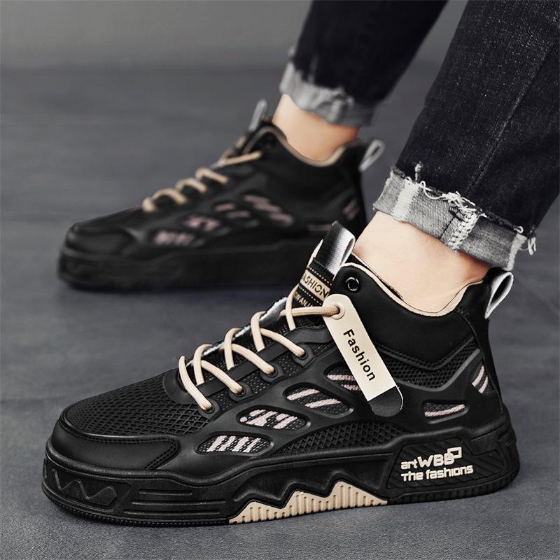 Мужская обувь из дышащей сетки, повседневная обувь для сноуборда, высокая платформа, спортивная модная обувь