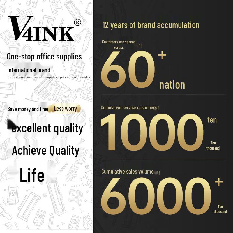 V4INK 803 Refillable Color Ink Cartridge for HP Printers