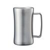Doshisha Drinking Mug, 600ml, Dishwasher Safe, Insulates Hot and Cold Beer, Vacuum Insulated, Silver
