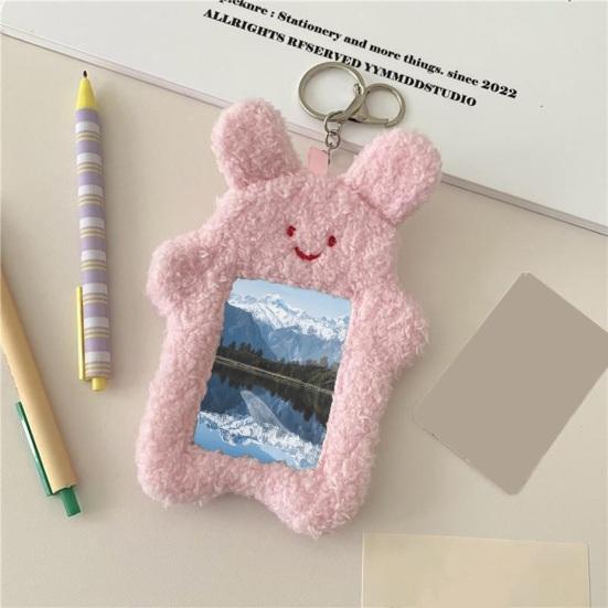 Плюшевый держатель для карт с мультяшным котом, стильный рюкзак, очаровательный брелок, декоративная крышка для карт, студенческий подарок, аксессуары