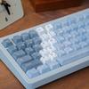 Mist Keycap PBT Сублимация 141 Клавиша Cherry Blue Бело-синий Градиент Wooting Blue DIY Колпачок Клавиши Форма 'L' Колпачок Клавиши Enter