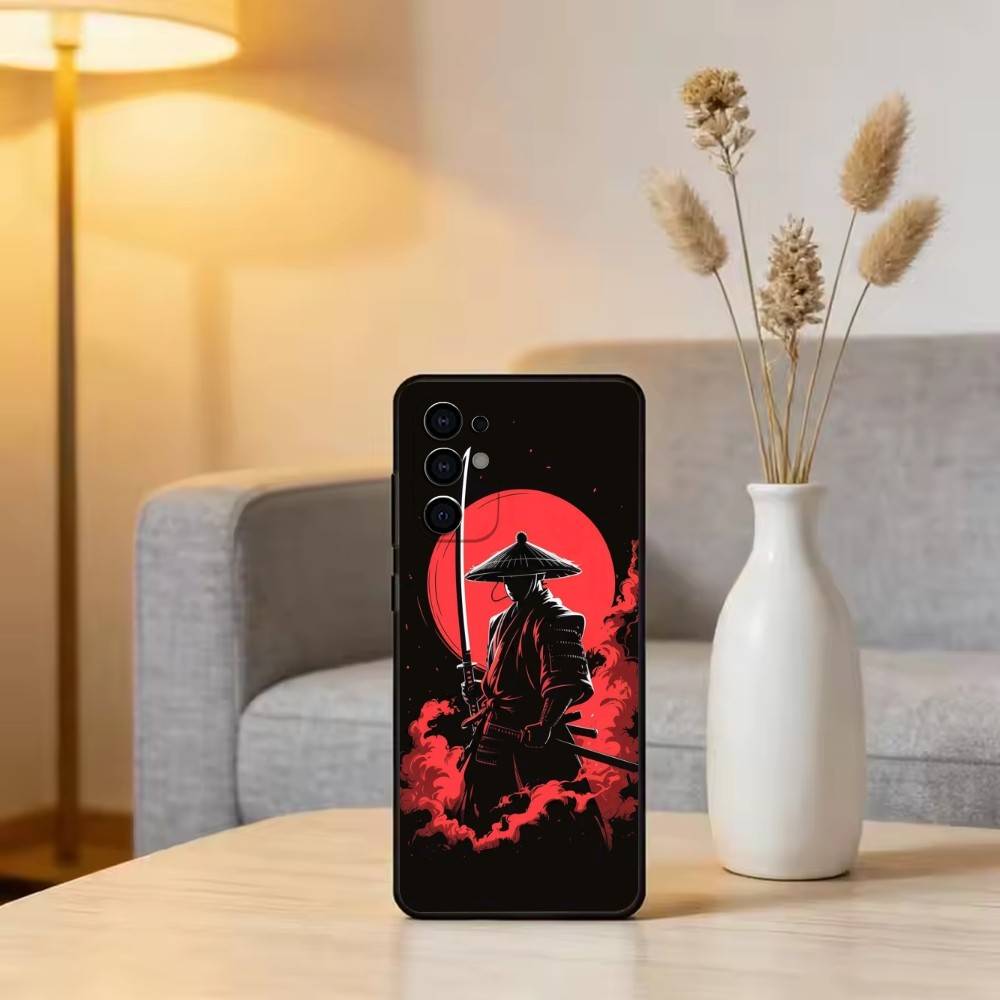 J-Japanese Bushido S-Samurai Phone Case For Samsung S25,S24,S21,S22,S23,S30,Ultra,S20,Plus,Fe,Soft Silicone Black Cover