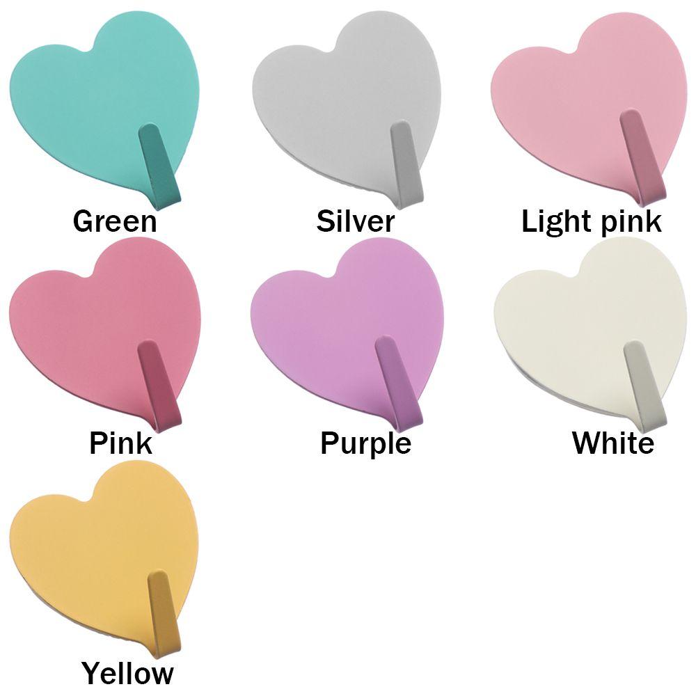 1 шт., домашний декор, металлические, без следов, вешалки в форме сердца, настенные крючки, держатели для ключей, стеллажи для хранения