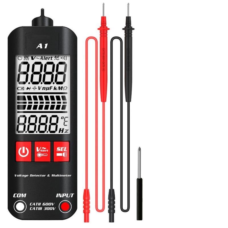 Мини-мультиметр A1, цифровой ЖК-тестер, детектор напряжения, 2000 отсчетов, постоянное/переменное напряжение, частотное сопротивление NCV, измеритель истинного RMS