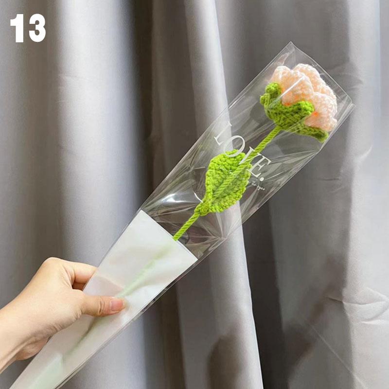 1 шт. свадебное украшение ручной вязки цветок роза тюльпаны букет искусственных цветов вязаный букет