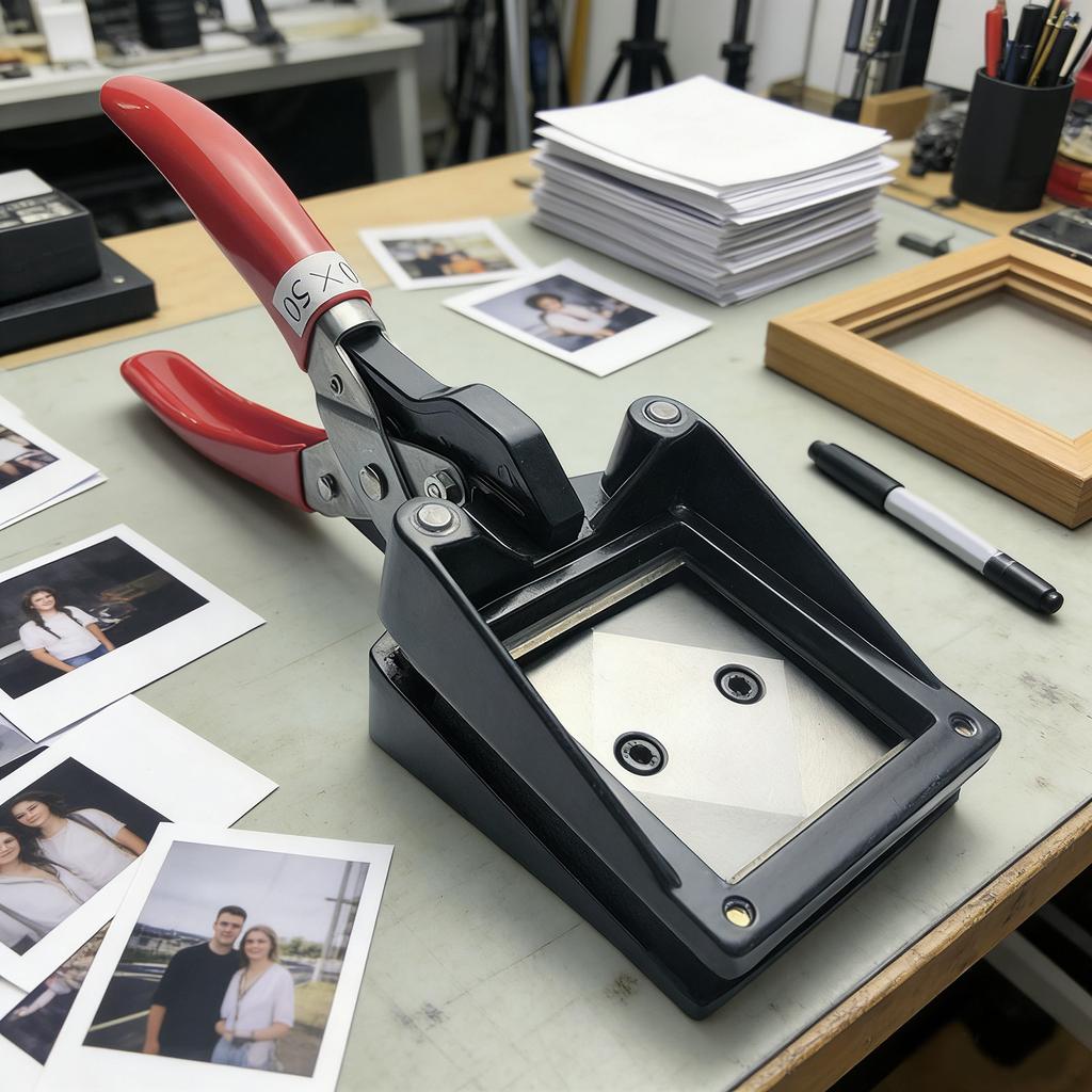 Профессиональный ручной металлический инструмент для резки фотографий 50x50 мм для получения точных квадратов на фотографиях и идентификаторов