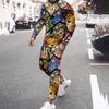 3D Print Men's 2 Piece Sets 2023 Casual Sportswear Trousers Suits Men Long Sleeve Autumn T-shirt Tracksuits Pant Leisure Outfits