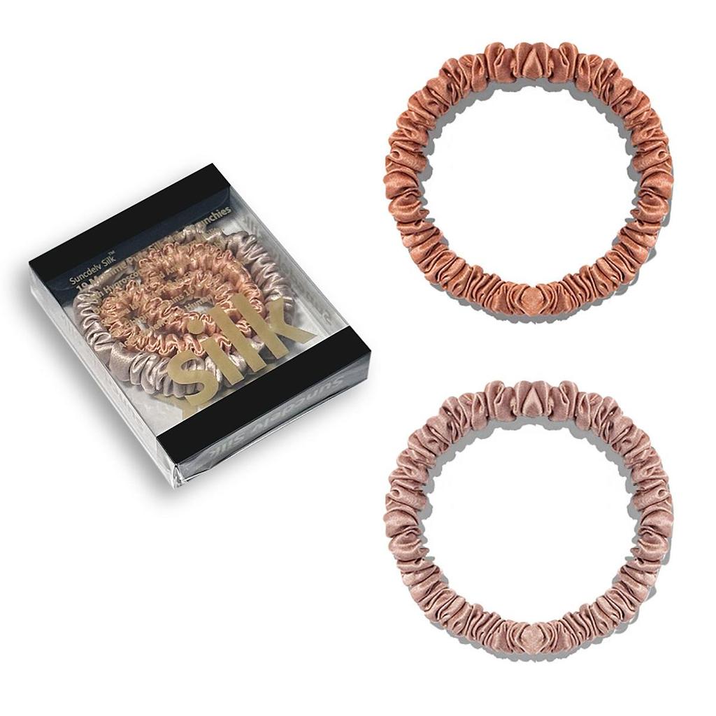 1 коробка, резинки для волос из 100% чистого шелка шелковицы, шелковые резинки для волос, резинки для волос, узкие резинки для волос, держатели для хвостиков, аксессуары для ухода за волосами