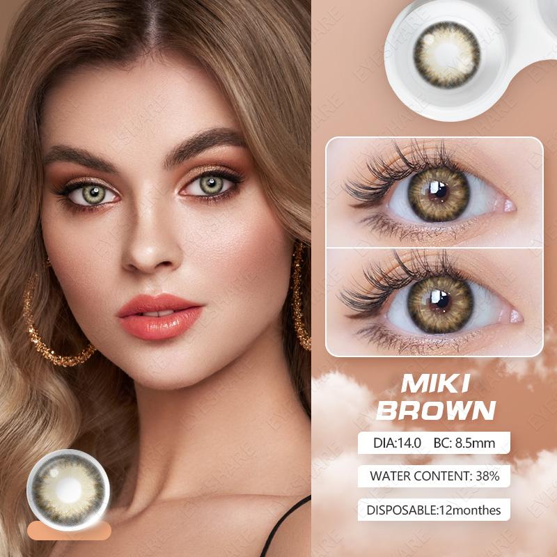 Eyeshare 2 шт. цветные контактные линзы для зрачков, голубые глаза, природа, карие контактные линзы для глаз, высококачественные цветные линзы для макияжа, быстрая доставка