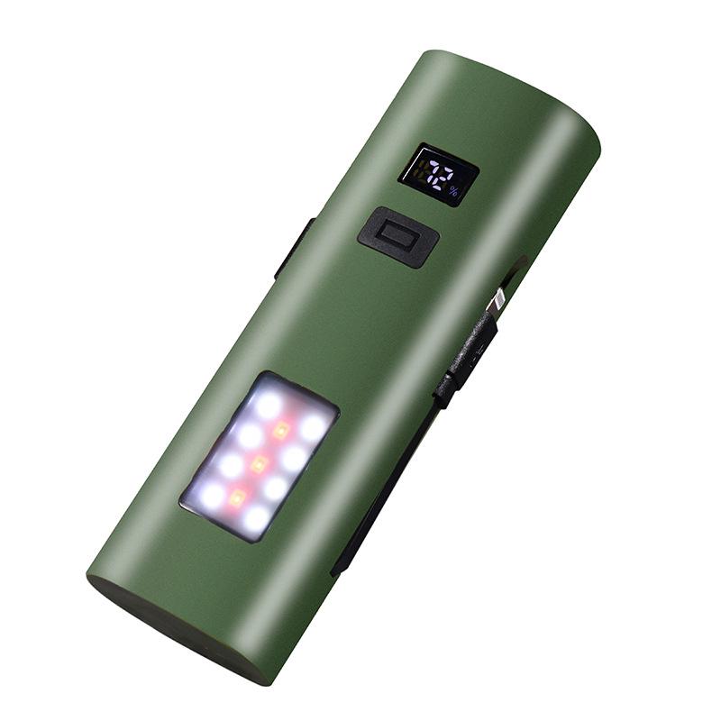 Сверхяркий многофункциональный фонарик и Power Bank с боковым сигнальным светом, цифровым дисплеем и креплением для велосипеда