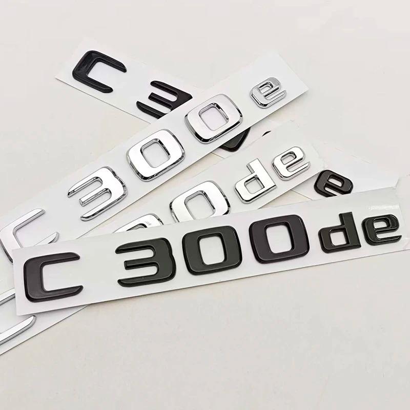 Новый 3D ABS Хромированный Черный Стиль Автомобиля Логотип C300e C300de Значок Задний Багажник Наклейки Для Mercedes Benz C300e C300de W206 ZF4