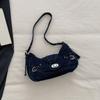 Underarm Bag Retro Denim Shoulder Bag Y2K Cloth Armpit Bag Trend Denim Handbag  Shopping