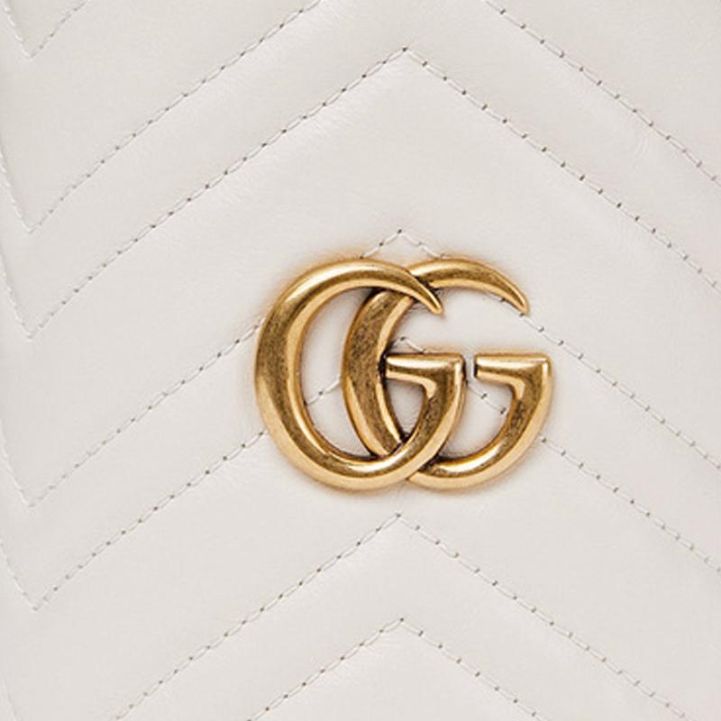 Gucci GG Marmont Mini Bucket Bag White Women Bags 575163-DTDRT-9022