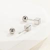 Dumbbell Silver Needle Earrings Romantic Female Ear Bone Nails Small Ear Jewelry