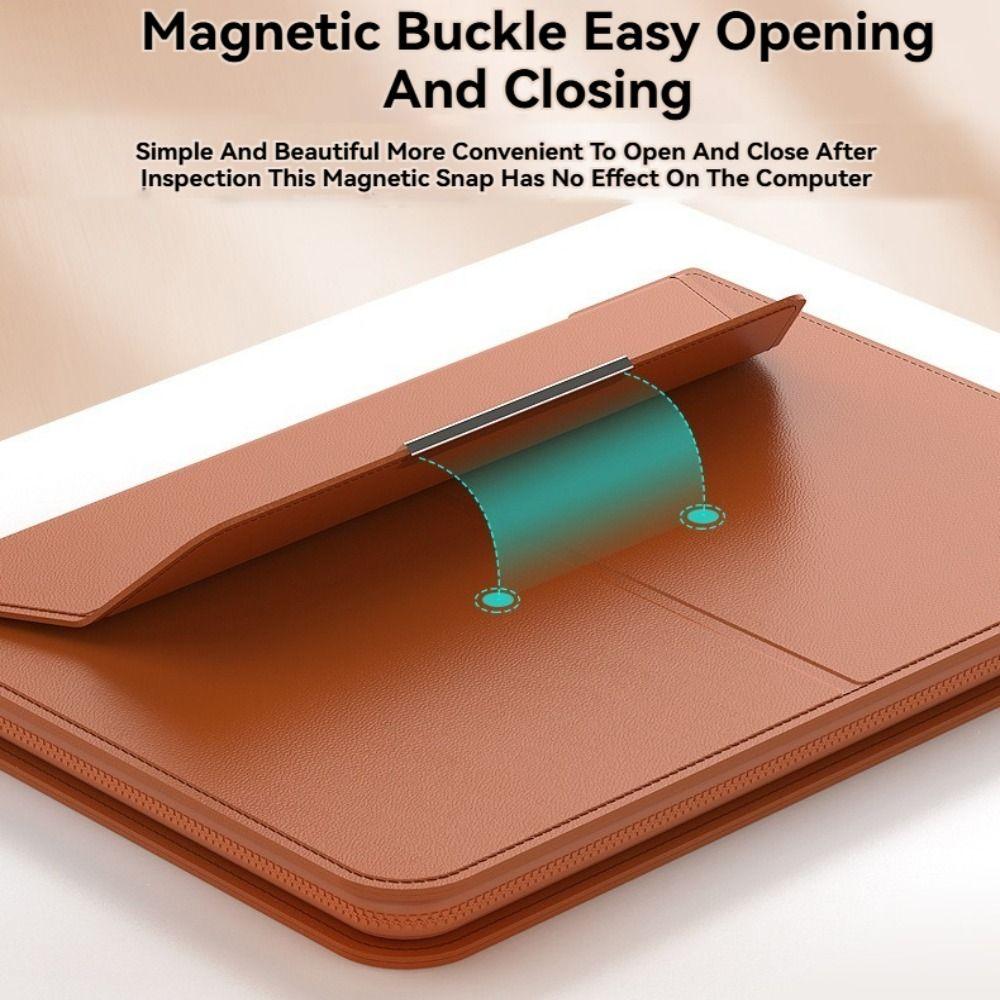with Stand Laptop Sleeve Holder Automatic Closing Notebook Case for Macbook Air Men Women