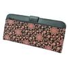 Inden Long Wallet Bundle L Thin Deerskin Black X Pink Lacquer Clematis Pattern [Indenya] 2107-51-169