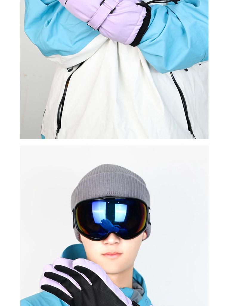 Плотные, водонепроницаемые, нескользящие зимние горнолыжные перчатки для мужчин и женщин — ветрозащитные, теплые, с сенсорным экраном, идеально подходят для активного отдыха.