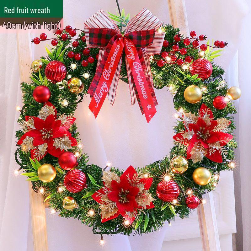 Рождественский венок кольцо из ротанга: 50/60/80СМ Подвеска на дверь и 2,7М Ротанговая гирлянда для украшения дерева/окна