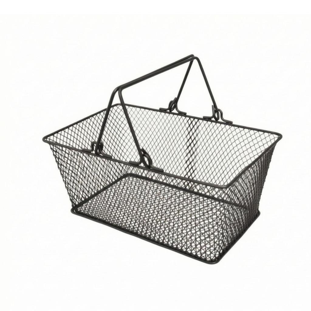 Metal Wire Shopping Basket Portable Ventilated for Shoppers